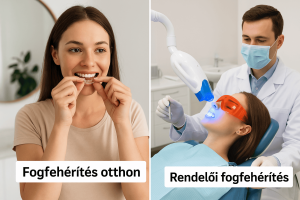 Fogfehérités otthon, vagy rendelői fogfehérítés poston belüli kép